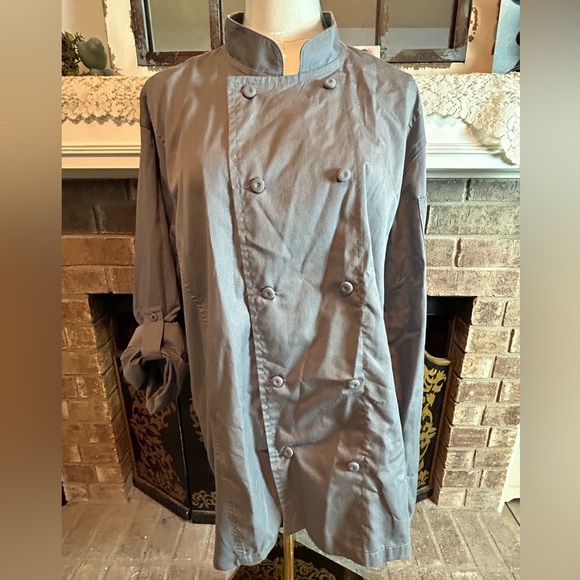Group of 3 CHEF WORKS Unisex Coat Jacket Uniform Like New CBMLC1C1-GRY Gray - Picture 1 of 16